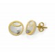 PENDIENTES DIAMANTE,MADREPERLA ORO 750 M - 580005