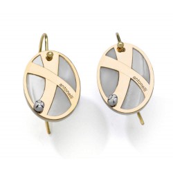 PENDIENTES DIAMANTE,MADREPERLA ORO 750 M - 580009