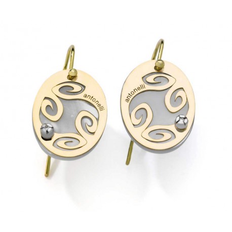 PENDIENTES DIAMANTE,MADREPERLA ORO 750 M - 580011