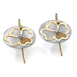 PENDIENTES DIAMANTE,MADREPERLA ORO 750 M - 580014