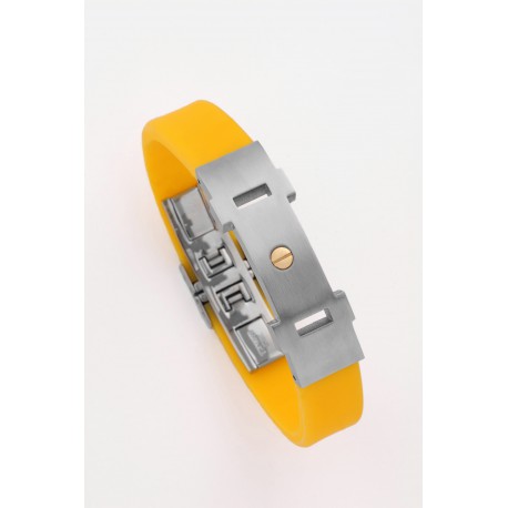 PULSERA ACERO 316 L. Y CAUCHO - 610070