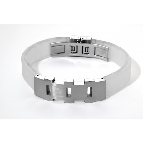 PULSERA ACERO 316 L. Y CAUCHO - 610074