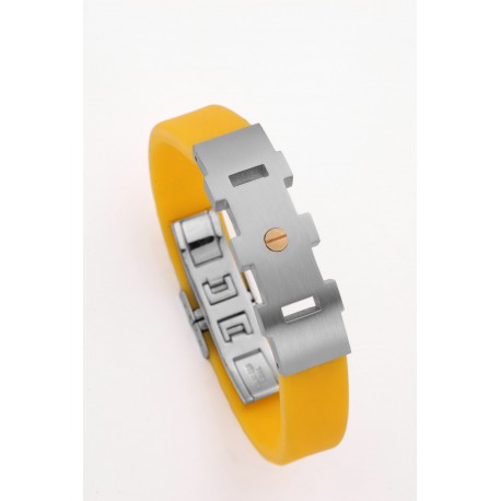 PULSERA ACERO 316 L. Y CAUCHO - 610076