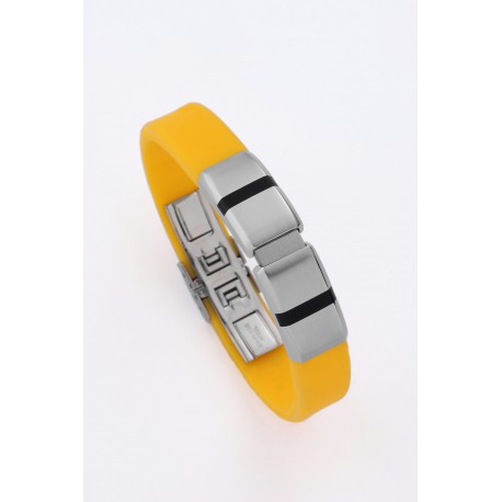 PULSERA ACERO 316 L. Y CAUCHO - 610067