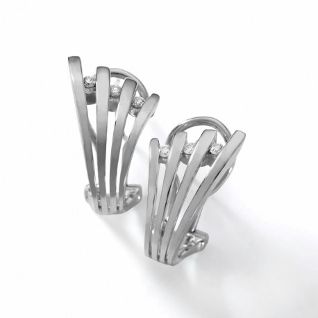 PENDIENTES DIAMANTES 0.12 KT. ORO 750 MM - 242704