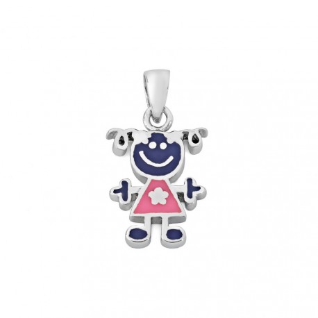 COLGANTE ESMALTE PLATA 925 MM - 750113