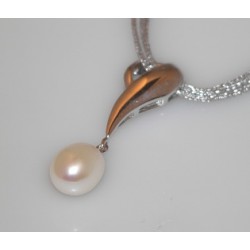 COLLAR PERLA Y PLATA 925 MM. - 750128