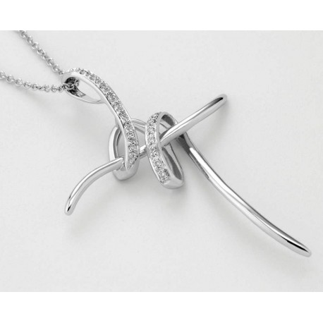 CRUZ DIAMANTES 0,06 KT ORO 750 mm. - 131195