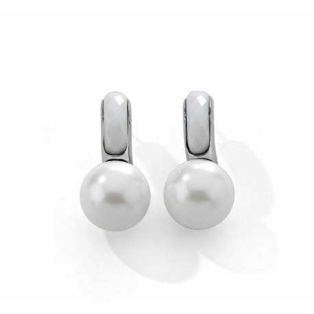 PENDIENTES ONYX Y PERLA, PLATA 925 MM. - 780023