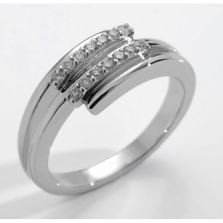 MEDIA ALIANZA DIAMANTES 0,20 KT. ORO 750 - 320025